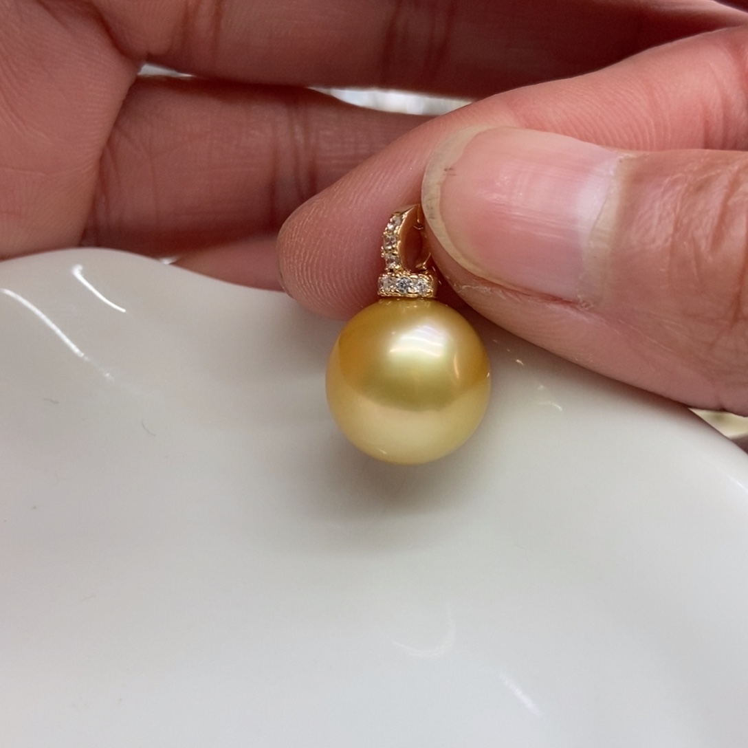 海水珍珠吊坠(不含链)银S925镶嵌