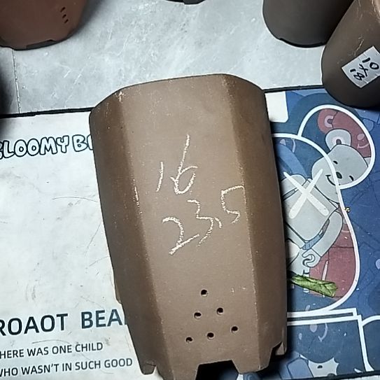 紫砂六方一个紫砂花盆