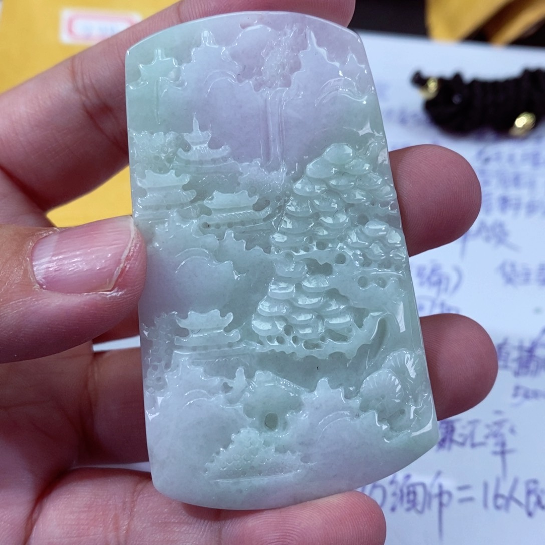 翡翠挂件未镶嵌平****心