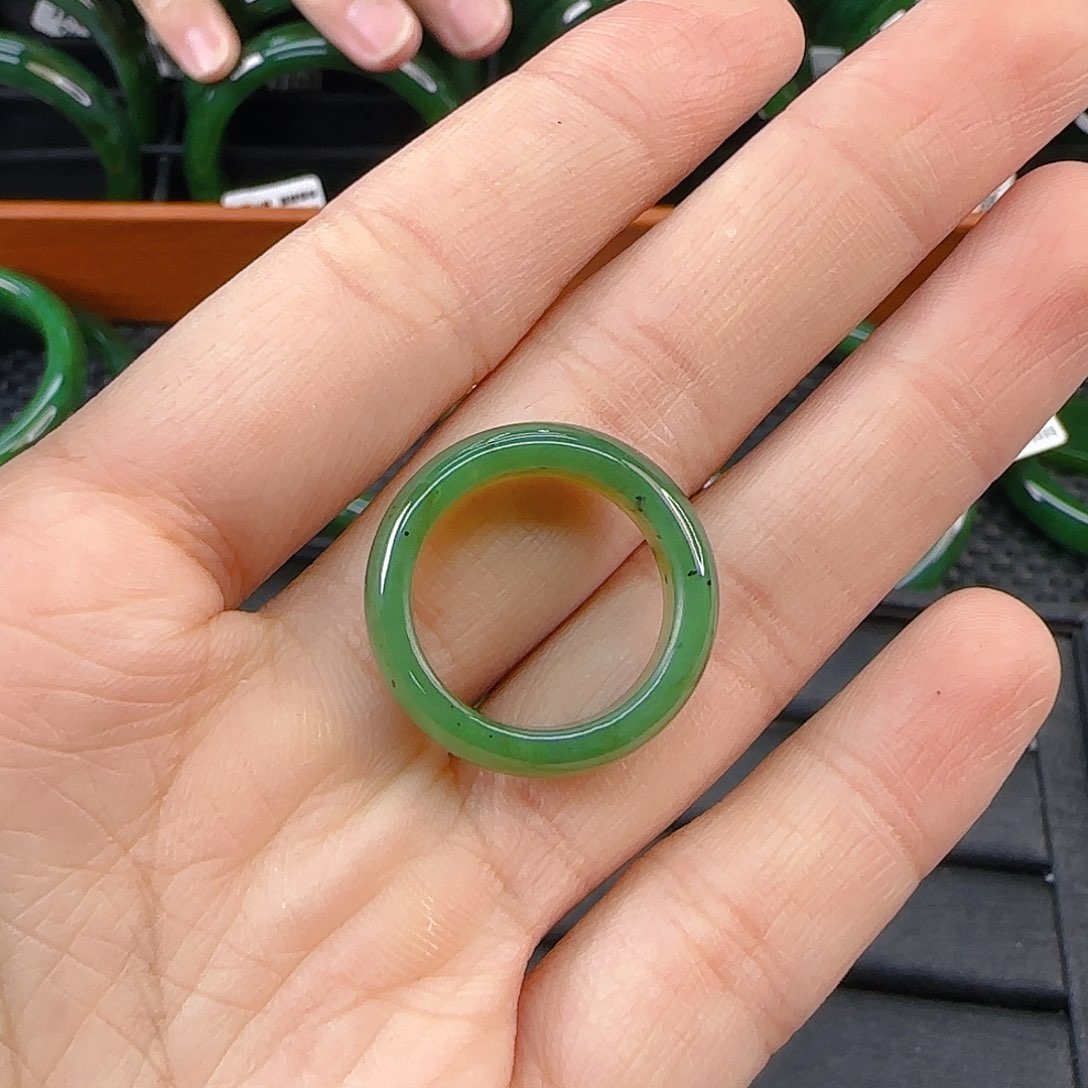 未镶嵌戒指和田玉碧玉戒圈卡17、18多样性发其一