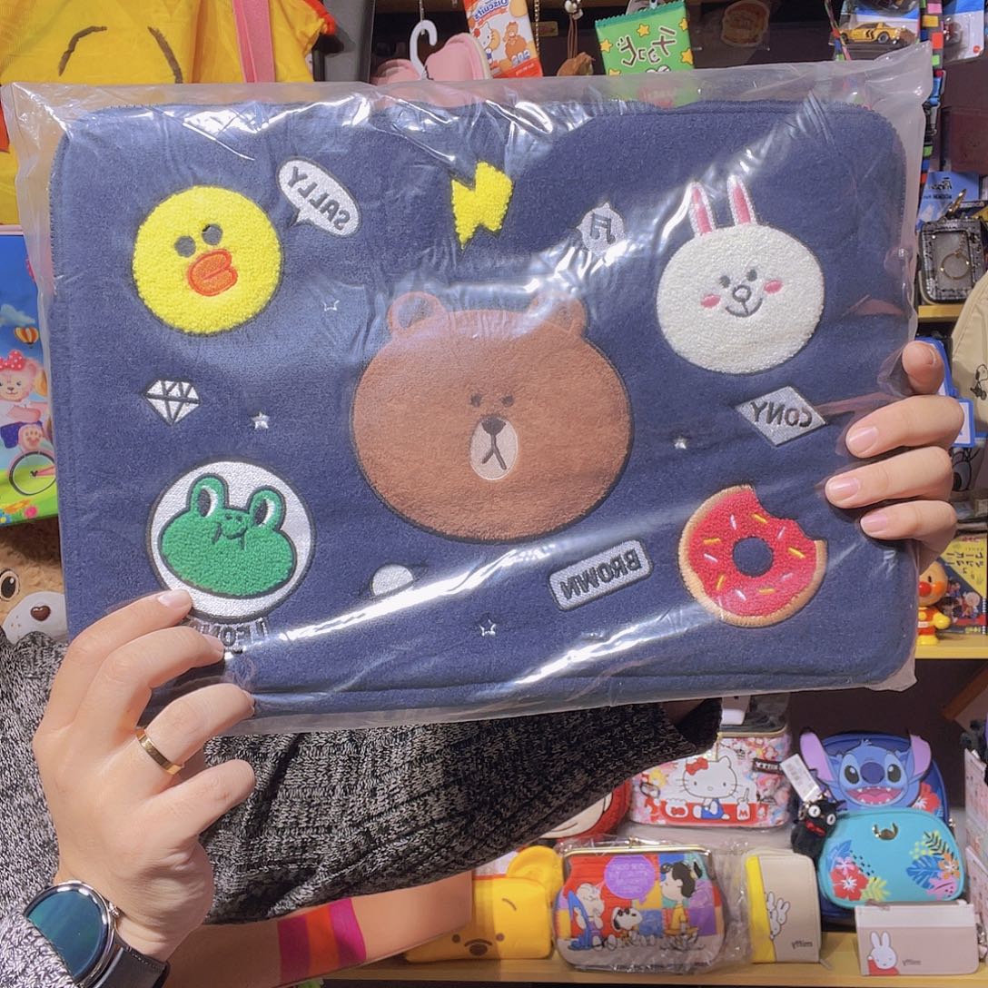 织物布朗熊电脑包