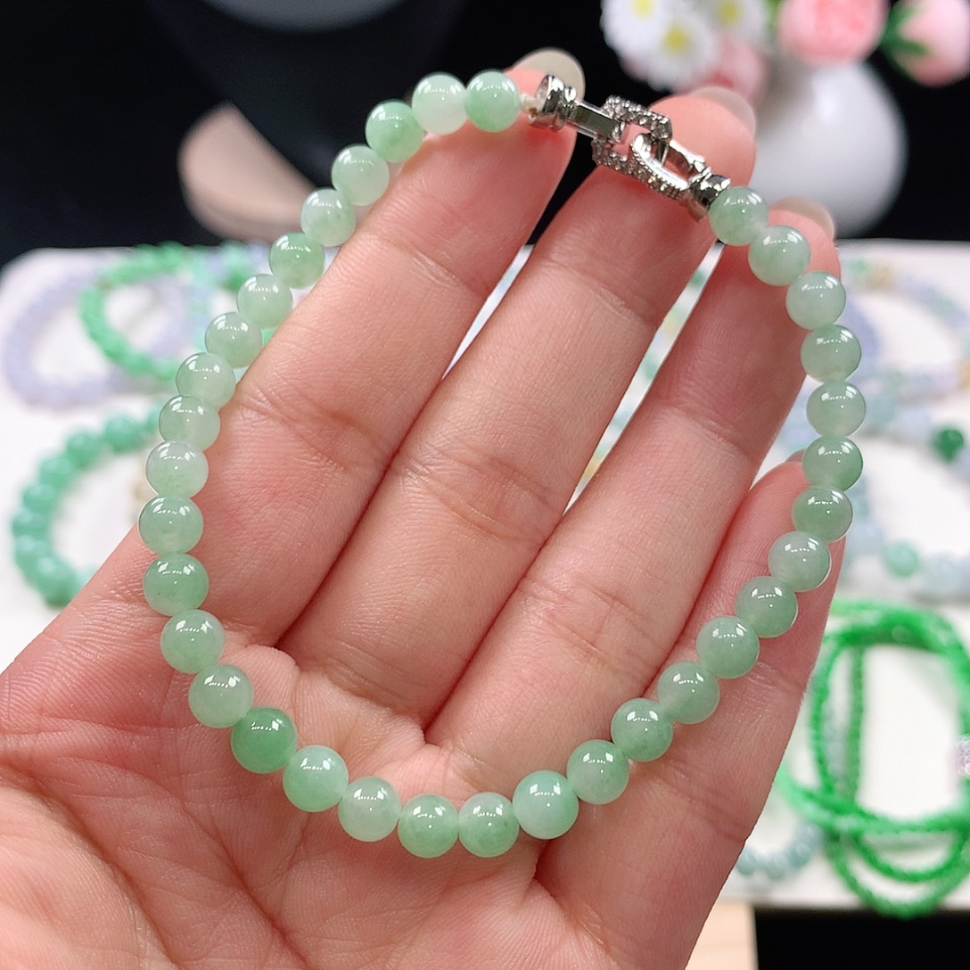 翡翠未镶嵌手链5.4mm