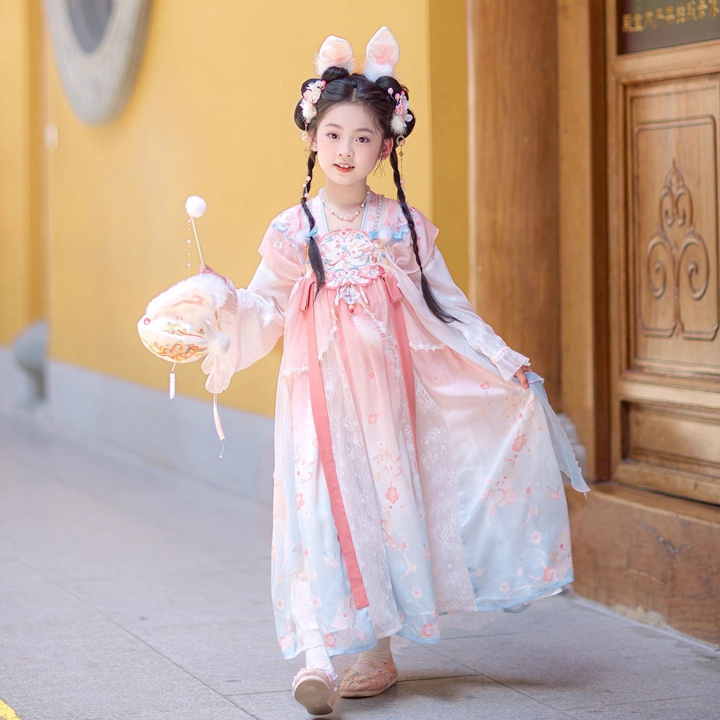 汉服女童2025儿童新款古风连衣裙秋季公主裙唐装小女孩超仙古装裙