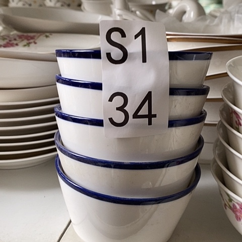 瓷五个米饭碗s134