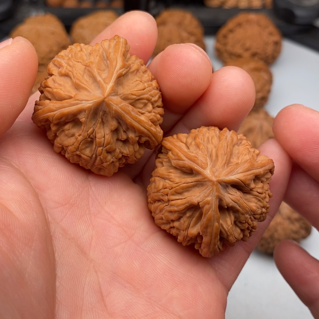 文玩核桃把件37三棱