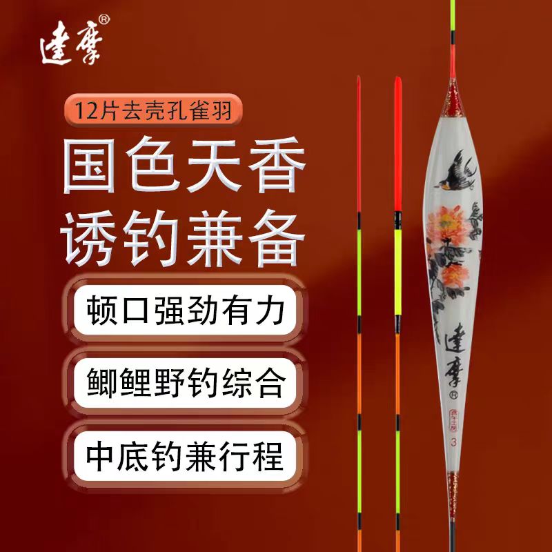 鸭江达摩孔雀羽国色天香手绘去壳综合混养高灵敏
