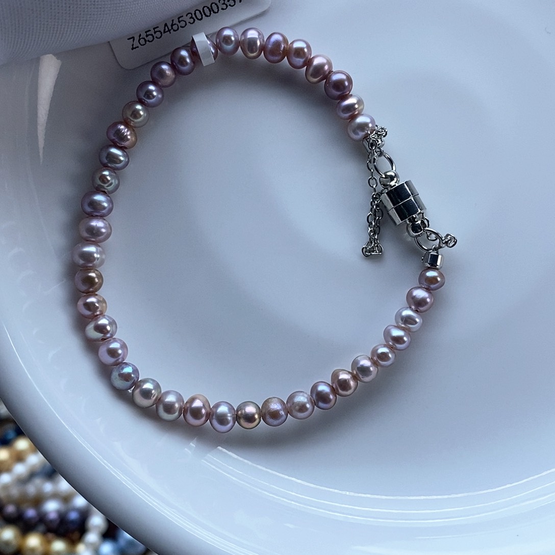 淡水珍珠颈饰银S925镶嵌