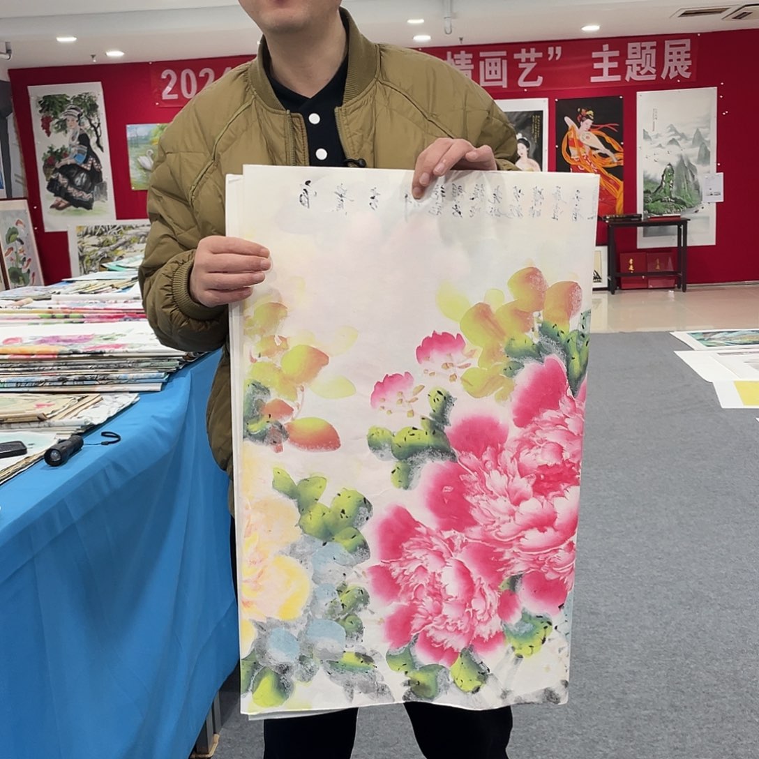 国画今天上午国画作品展示