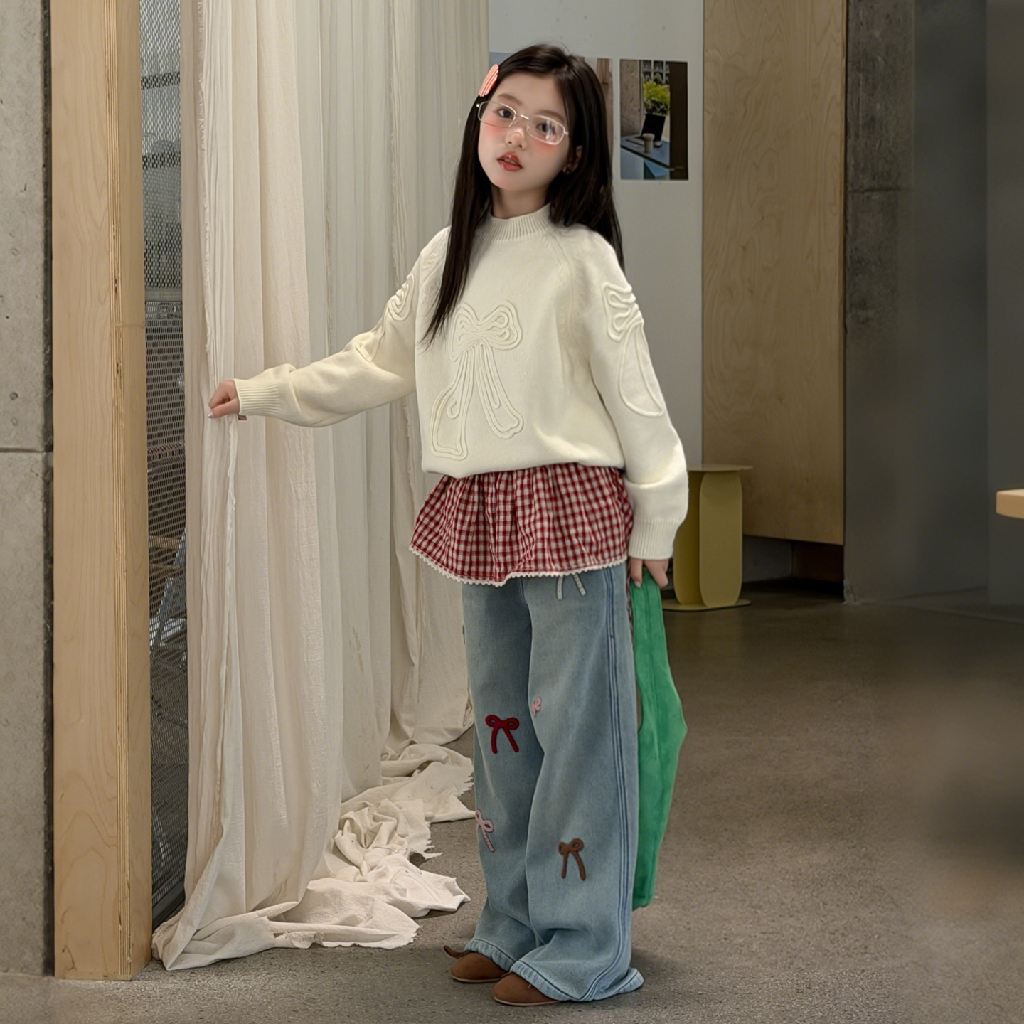 女童毛衣2025新款冬季加厚儿童打底衫内搭女孩大童冬装针织毛线衣