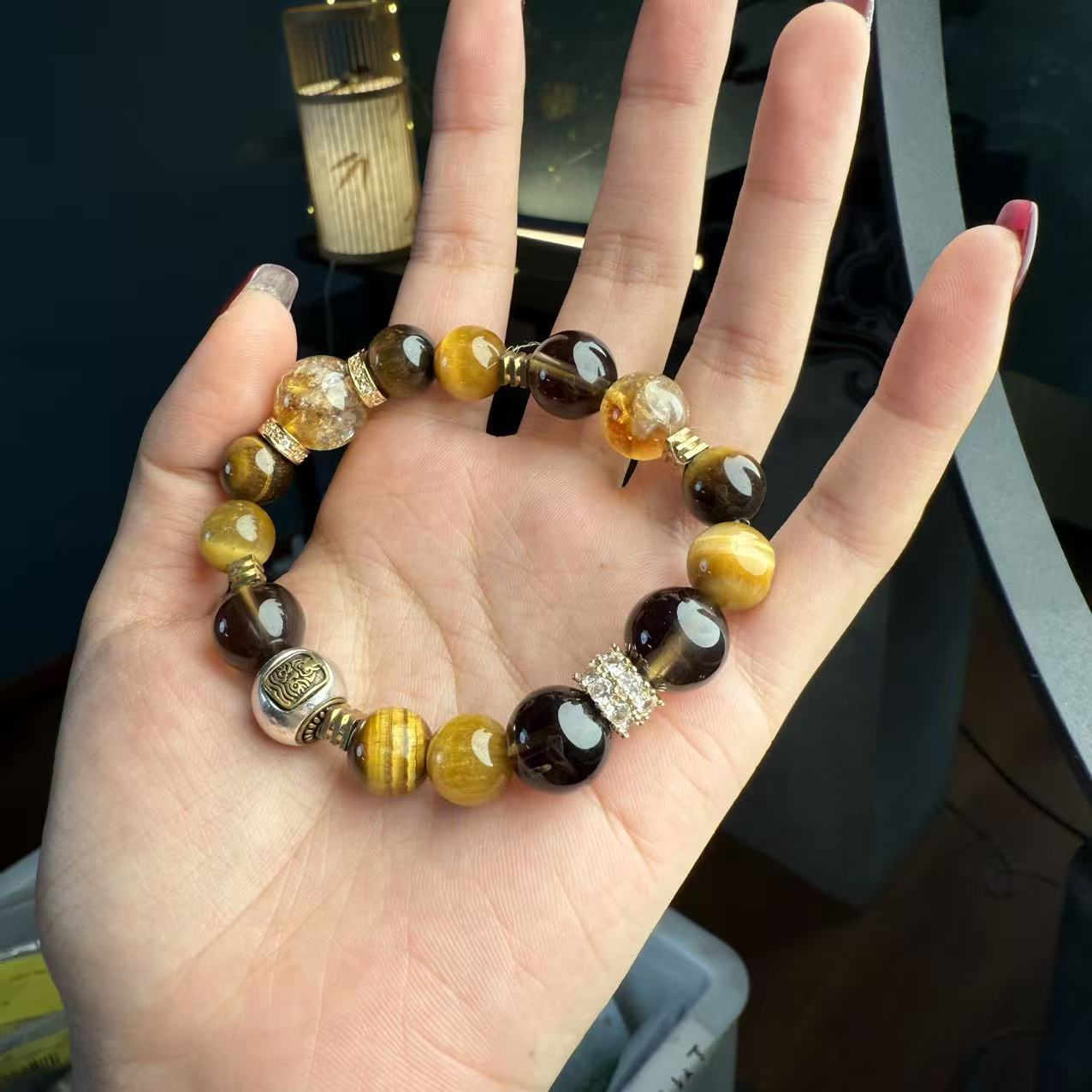 【德巧家】黄水晶设计款单圈手串