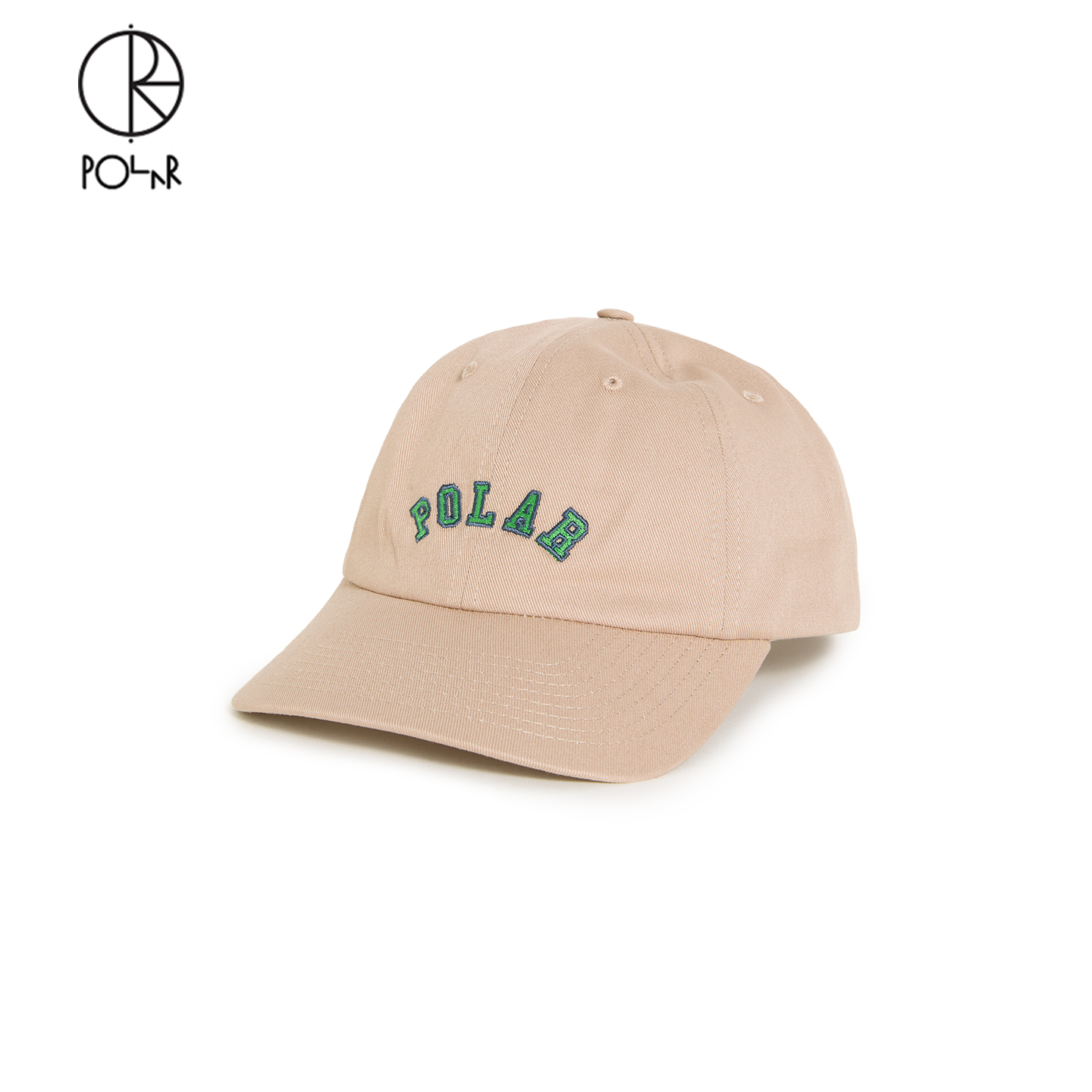  Polar Skate Co College Logo Sai Cap 纯色刺绣街头情侣鸭舌帽