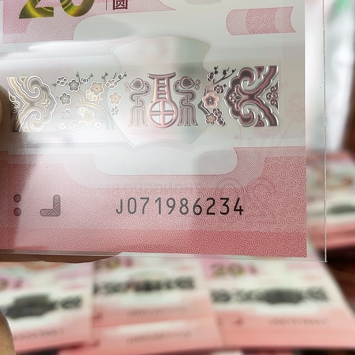 圣*蛇年纪念钞单张号6234