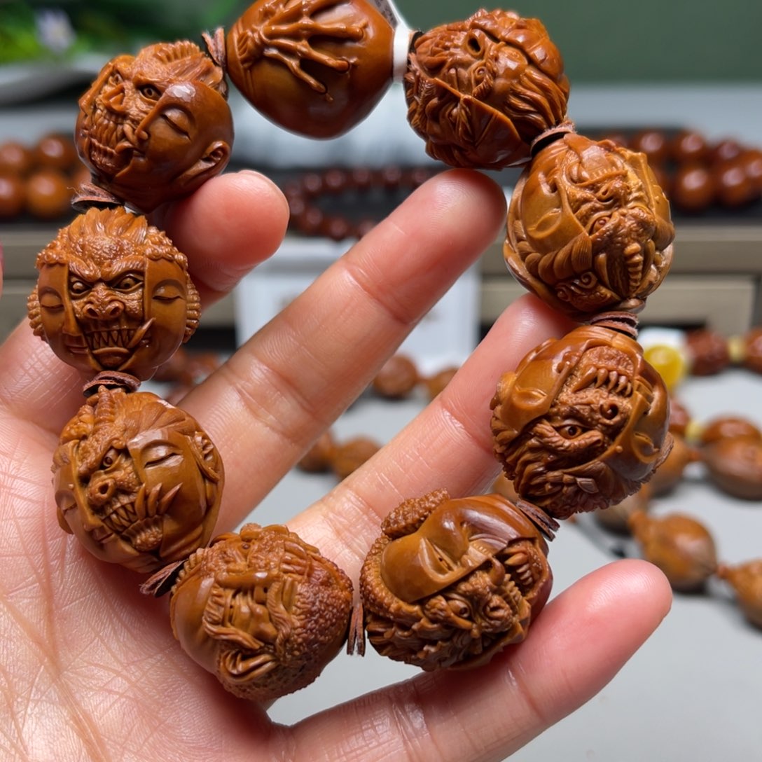 吊坠橄榄核佛魔一念