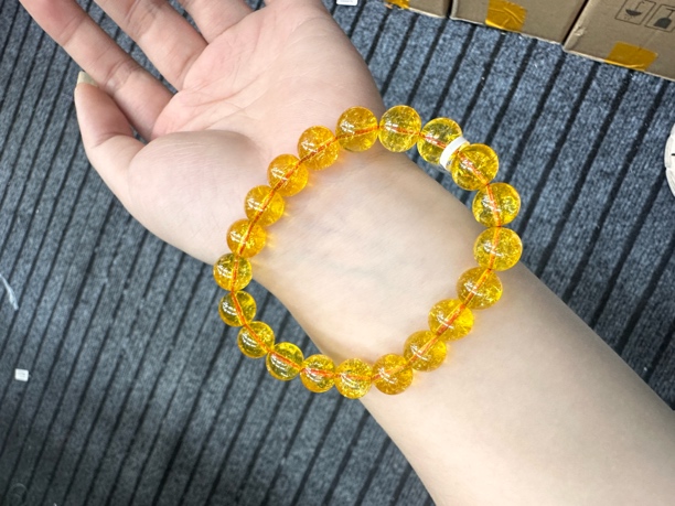 暴力黄阿塞卡10毫米单圈手串