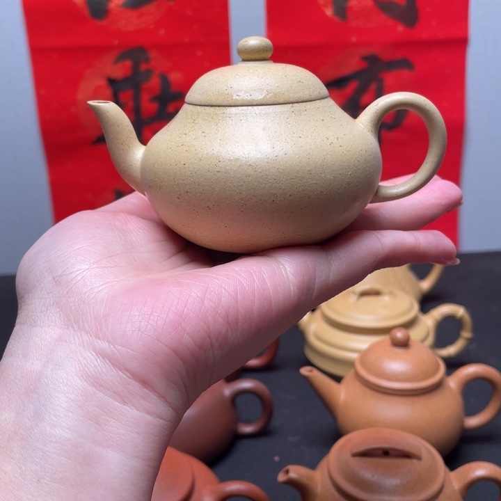 紫砂壶壶***人全手工本绿