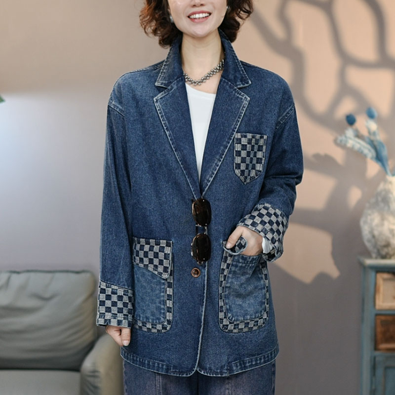 CK9285蓝2025秋季新款水洗牛仔外套百搭上衣显瘦牛仔潮流