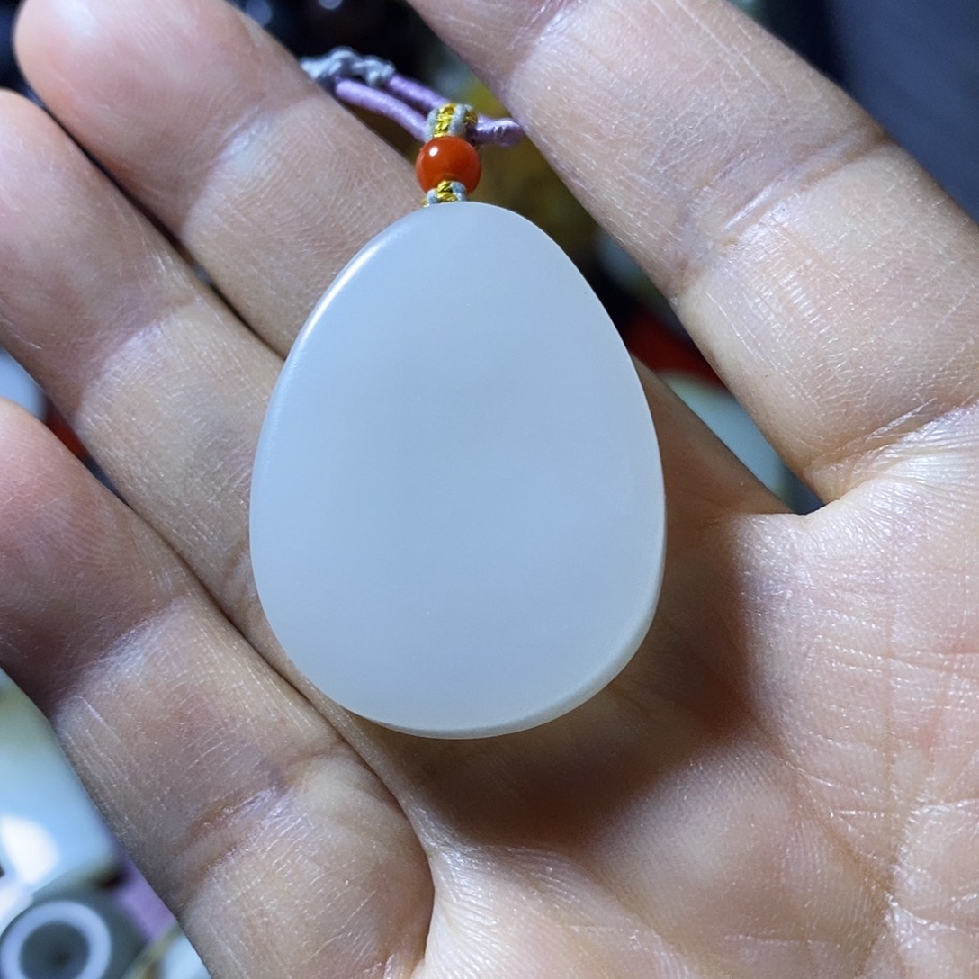 阳***子和田玉未镶嵌吊坠(不含链)