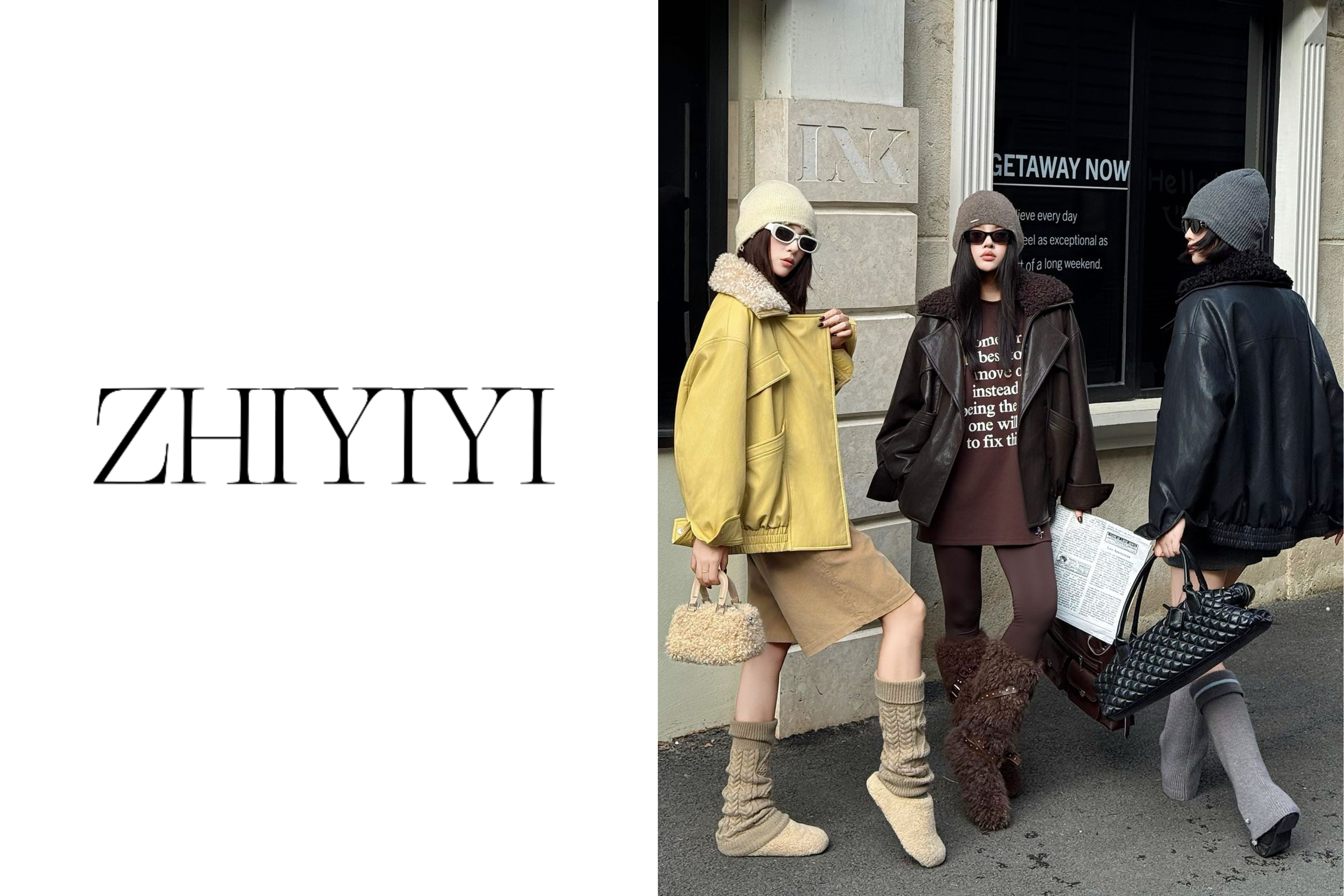 【ZHIYIYI】娟子推荐 25010款95白鸭绒翻领拉链皮衣羽绒服