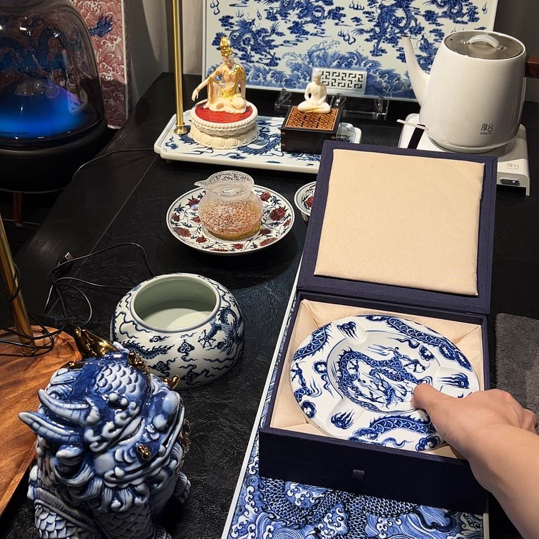 雪茄缸龙纹三孔位