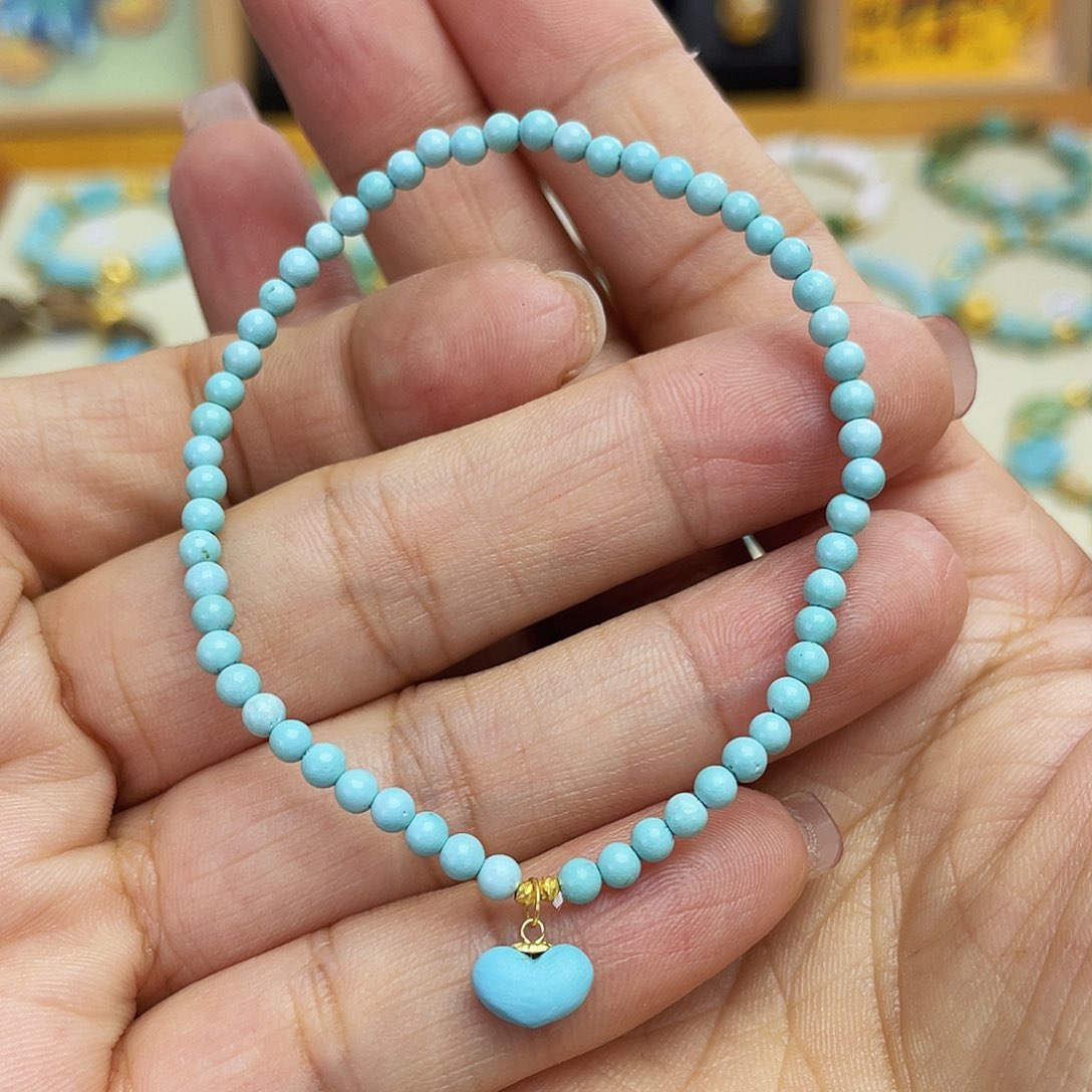 绿松石手链18K金镶嵌