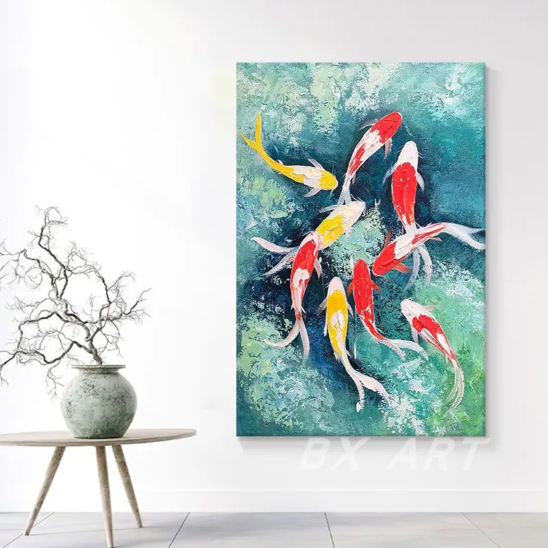 新中式双鱼图客厅玄关装饰画寓意好运锦鲤挂画酒店大堂壁画立体画