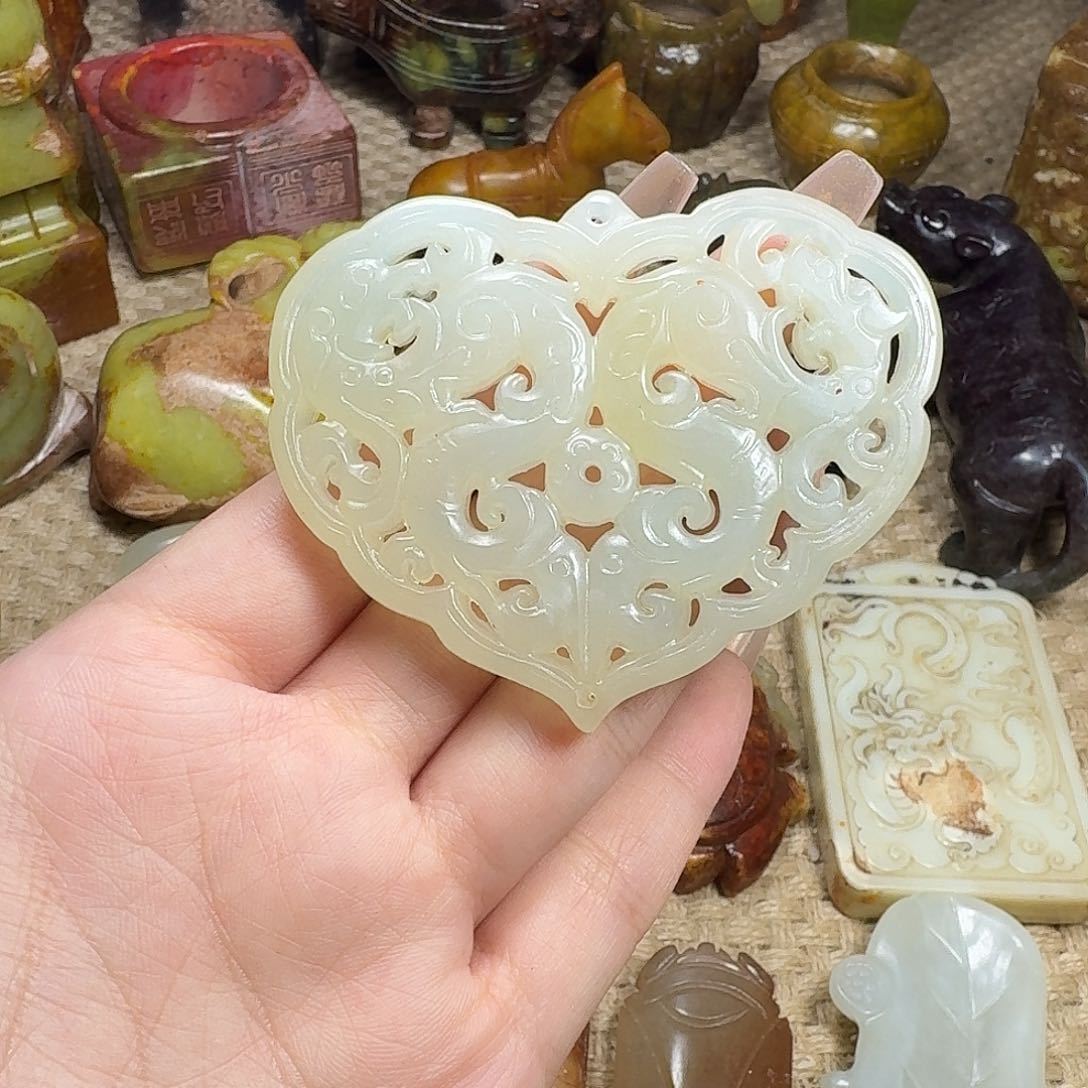 白玉菩提吊坠挂件