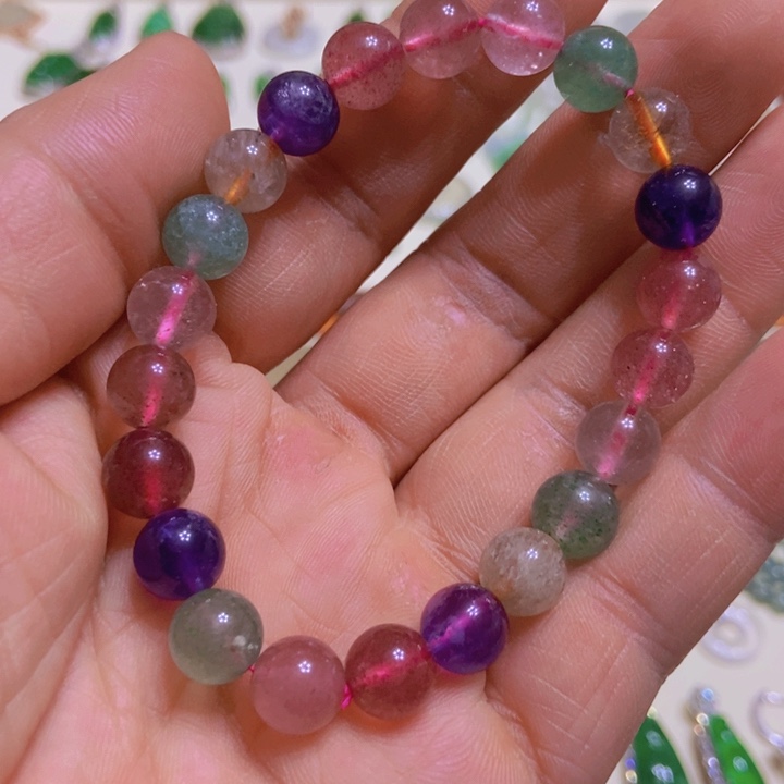 水晶手链未镶嵌水晶多宝