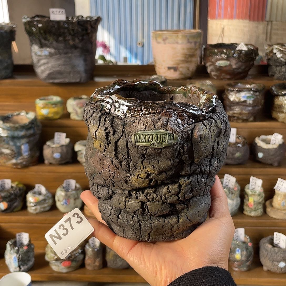 Y***定坛子姐花盆小白孤品 微次