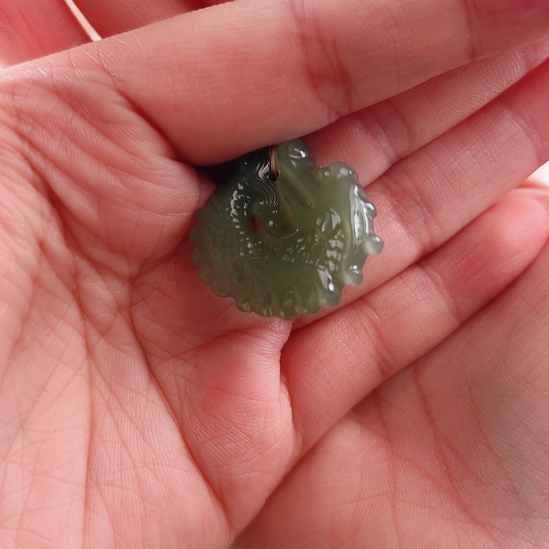 和田玉吊坠(赠链)未镶嵌半***～