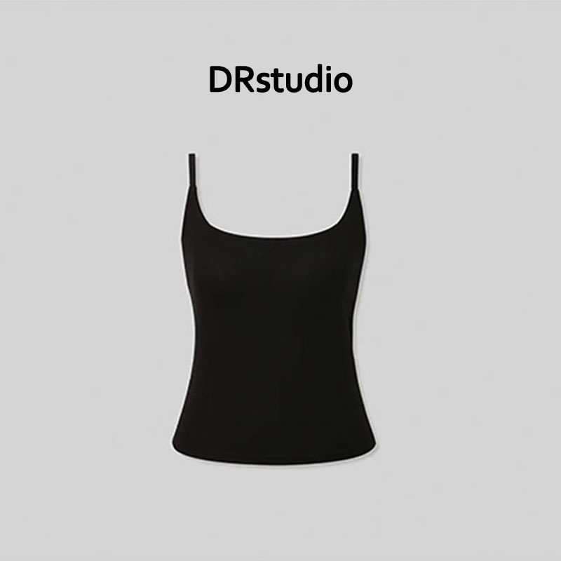 【柔贴背心】2025夏季新款内搭带垫吊带方领背心美背L001