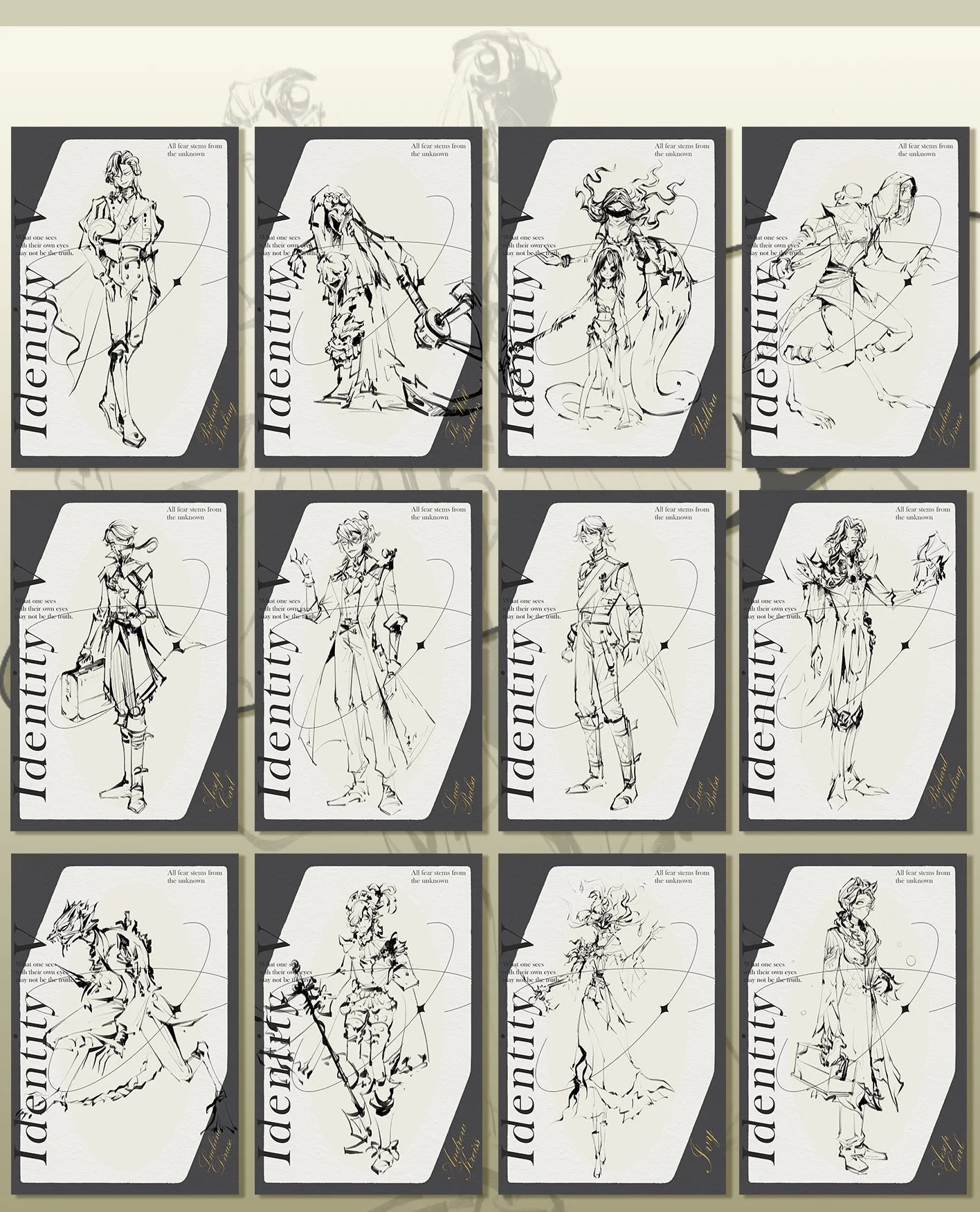 <线稿切页>第五人格 手绘收藏页 切页盲抽【默认代拆】