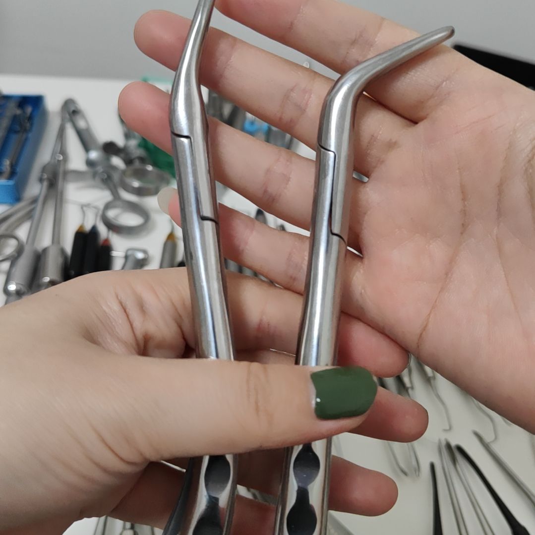 一套上颌下颌微创残根钳两把