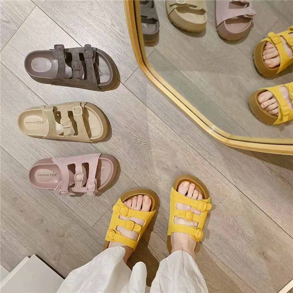 【C.H】2025春款新款厚底增高包头鞋拖鞋女鞋休闲鞋乐福鞋松糕底