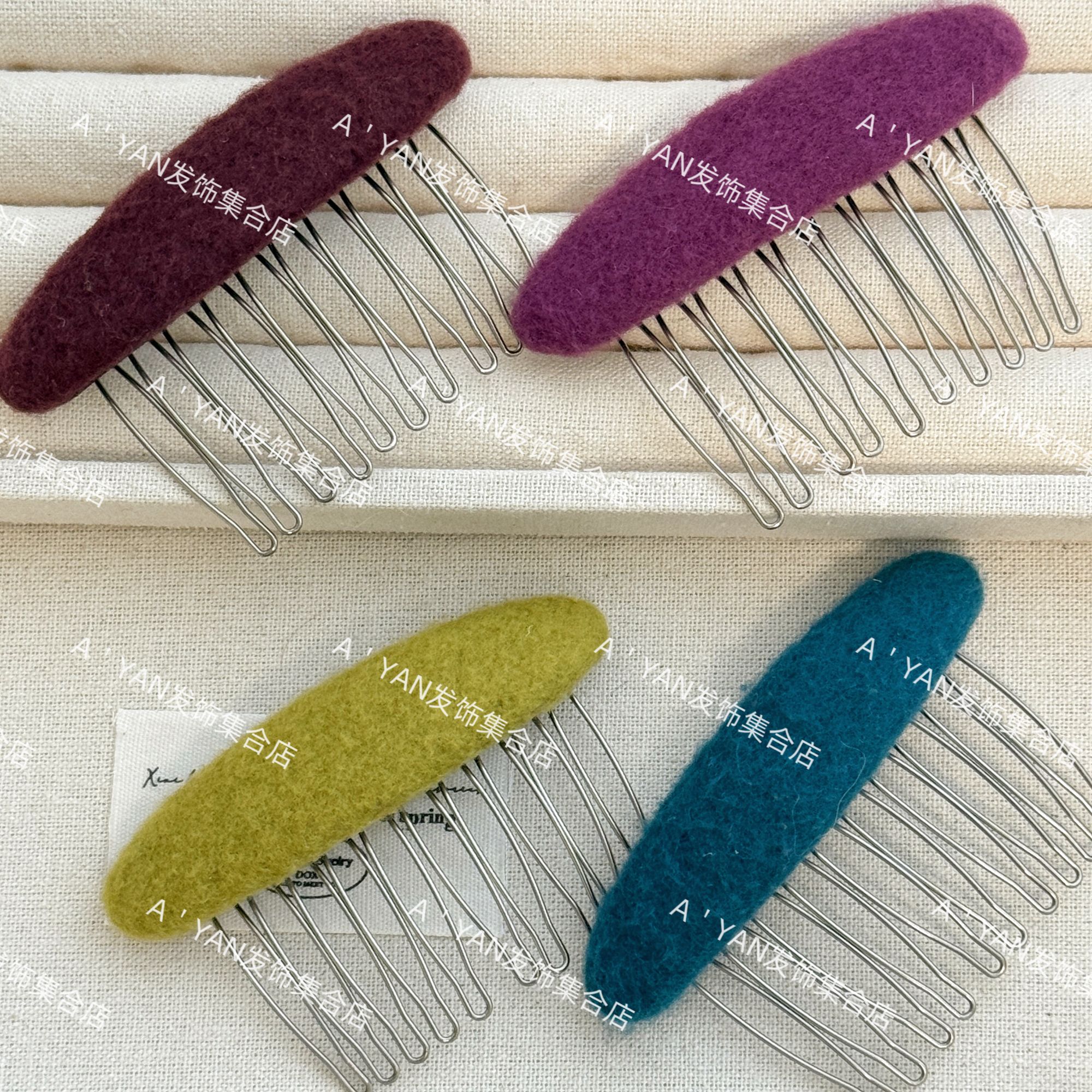 刘海碎发整理神器倒插梳发夹2025新款发梳防滑一字夹短发发卡A053