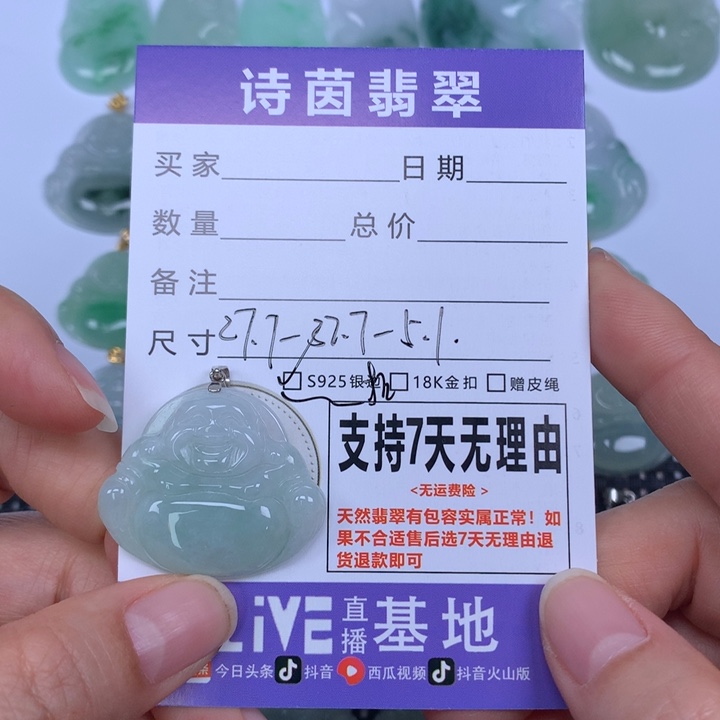 翡翠未镶嵌颈饰天然