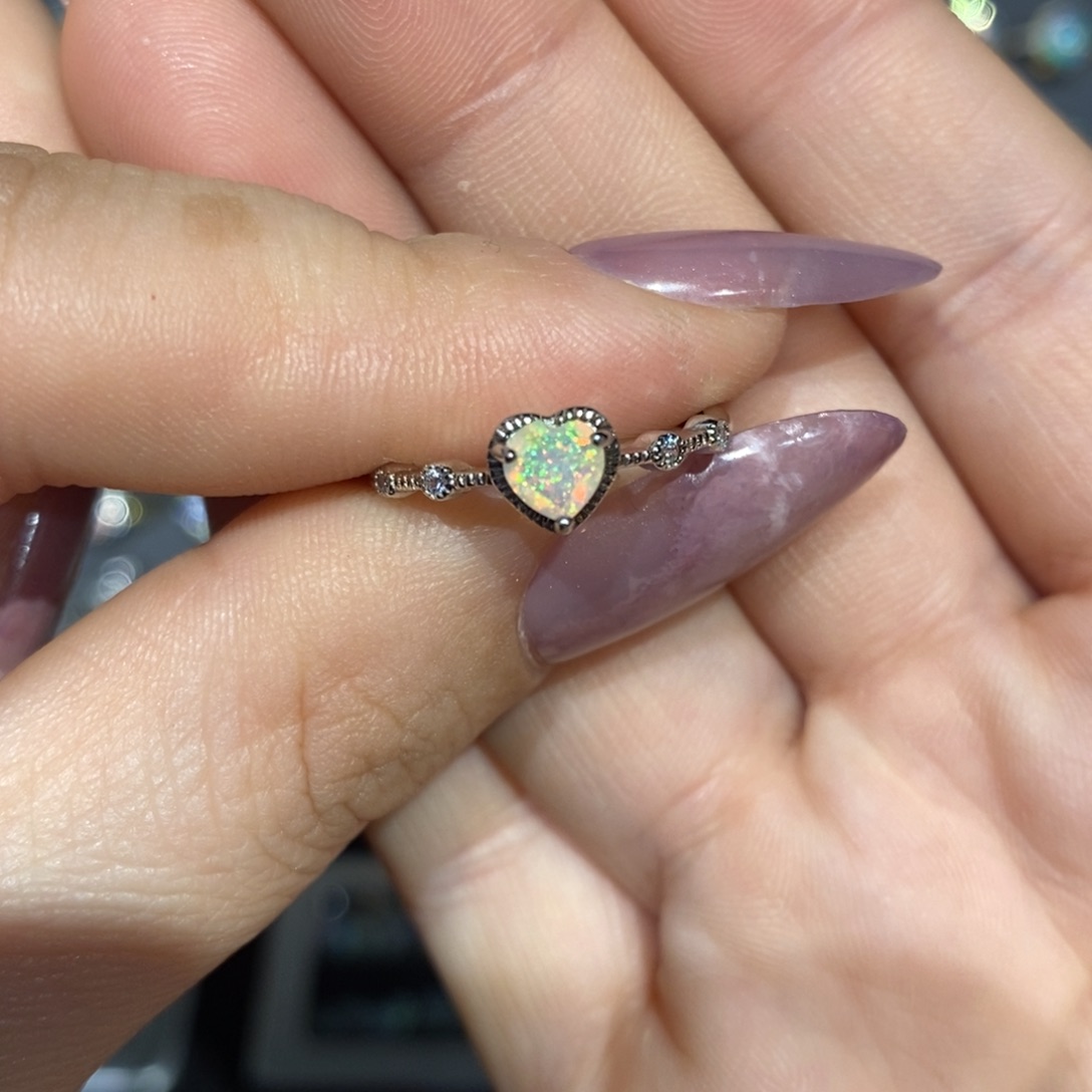 欧泊银S925镶嵌福利戒指不退不换