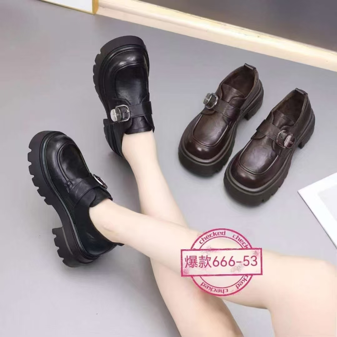 英伦复古松糕乐福鞋666-53