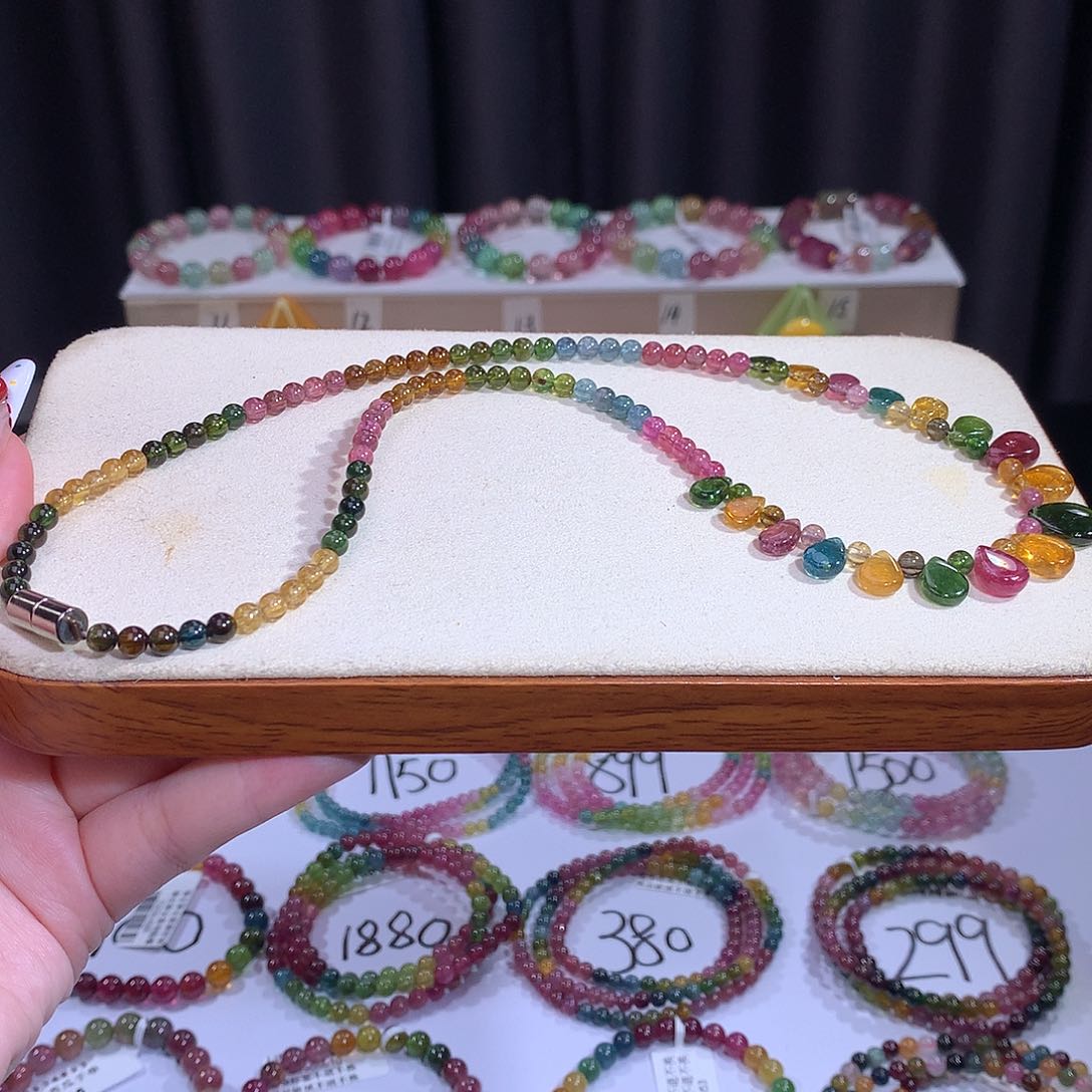 碧玺手链合金碧玺