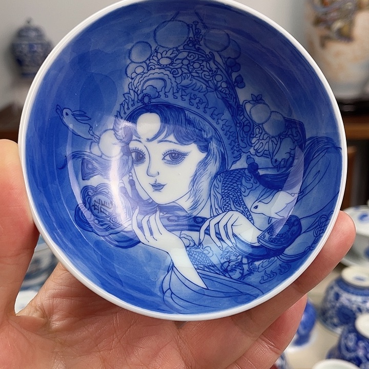 景德镇陶瓷手绘普洱杯