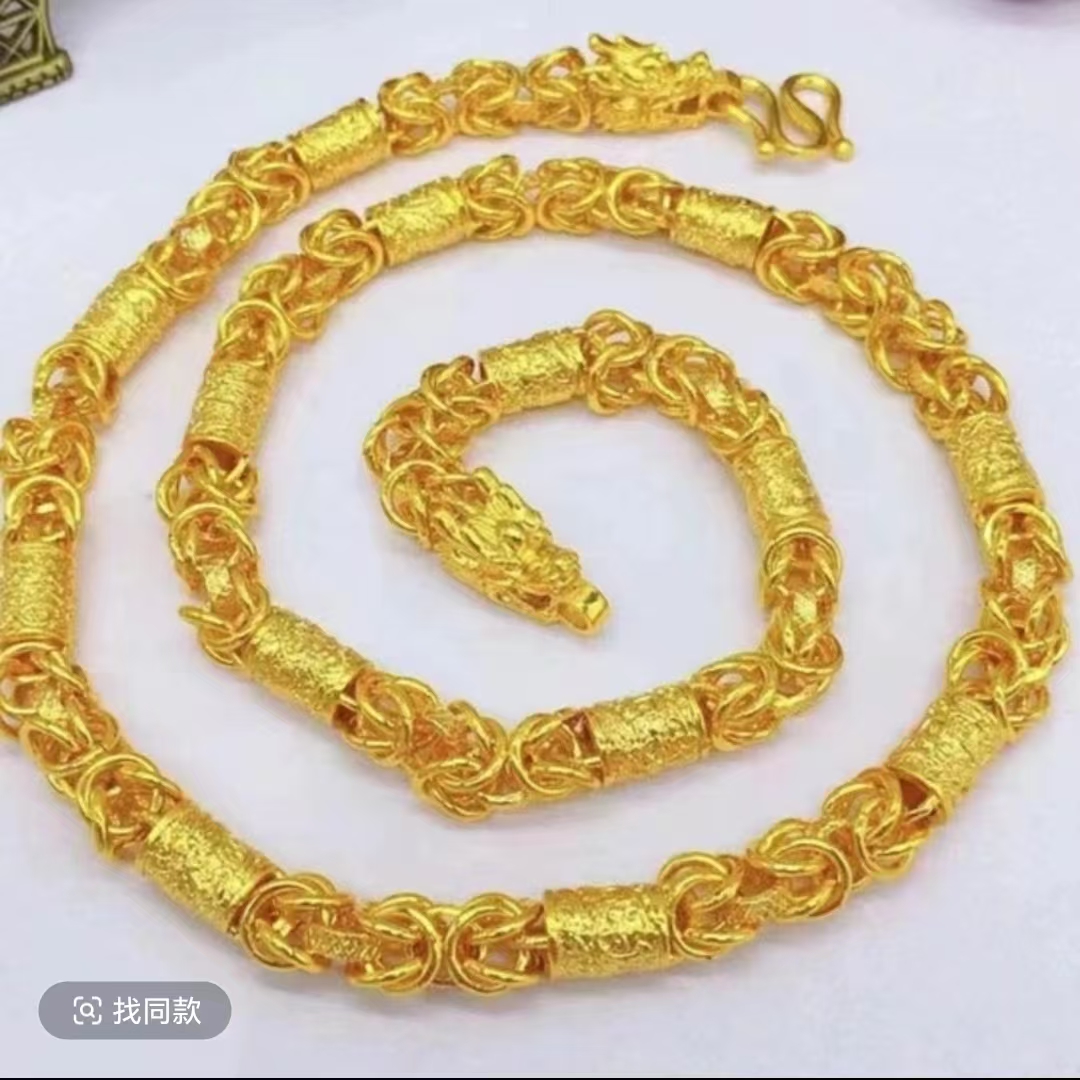 合金项链 合金项链2025（巃柱项链）新款男款时尚潮流大气精工款