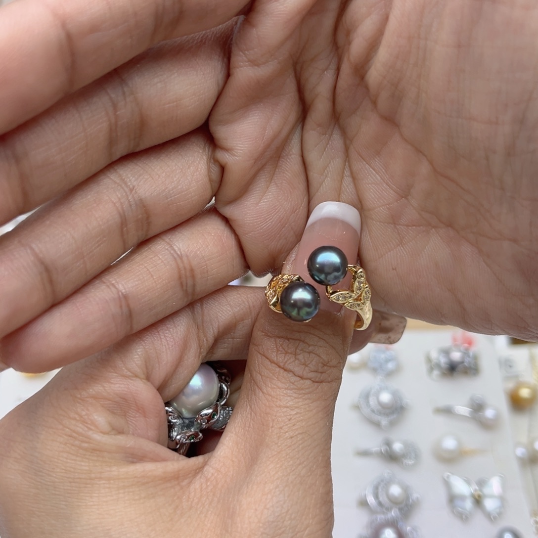 含***戒指淡水珍珠合金