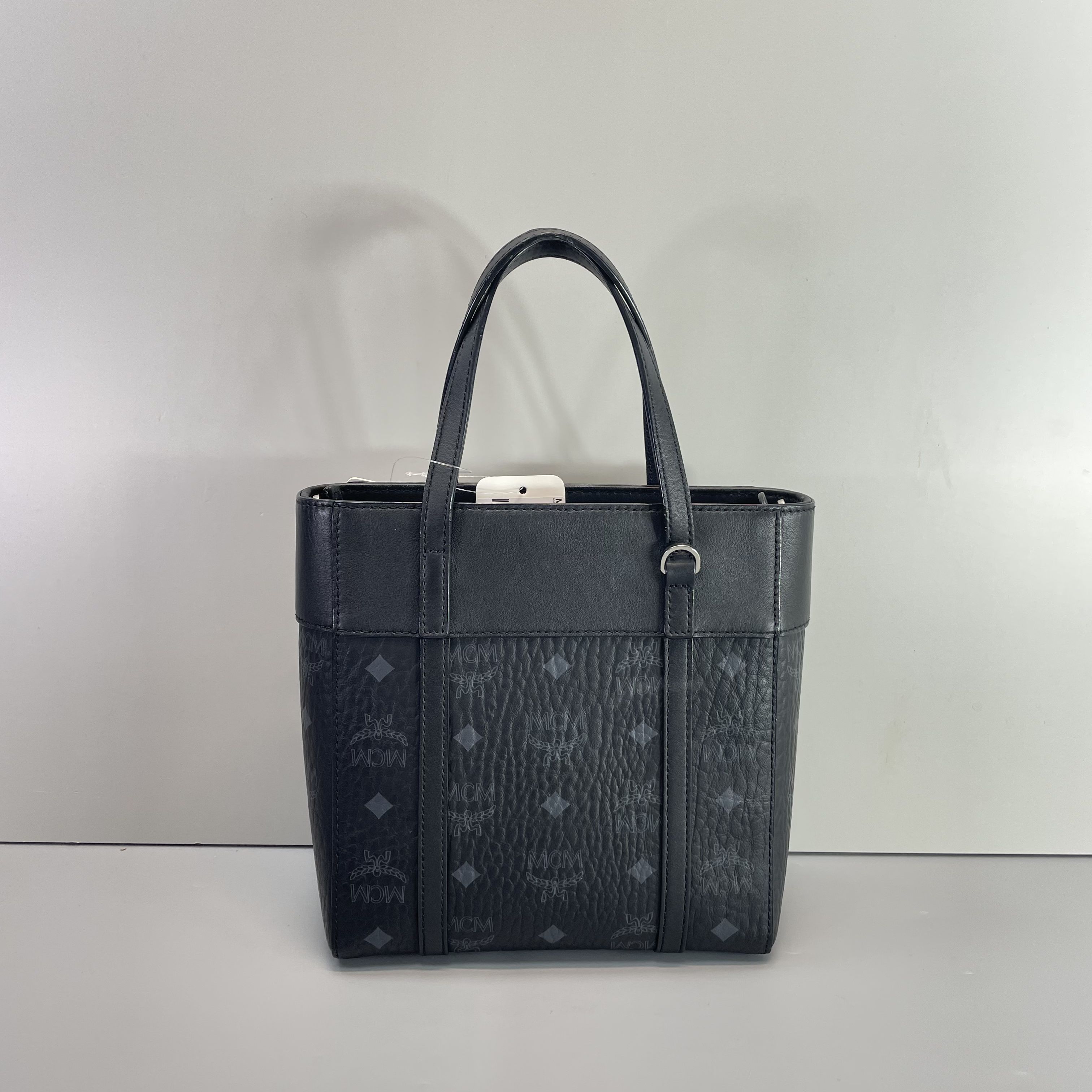95新 MCM 媚姐/mcm黑色小号菜篮子19x20x8cmG022304