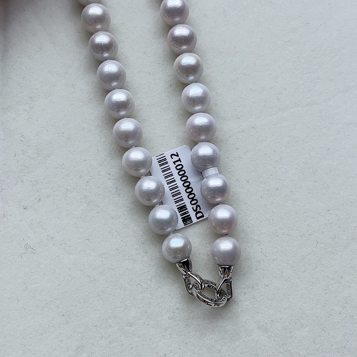 淡水珍珠颈饰银S925镶嵌卡10➕高品极光冷白炫彩