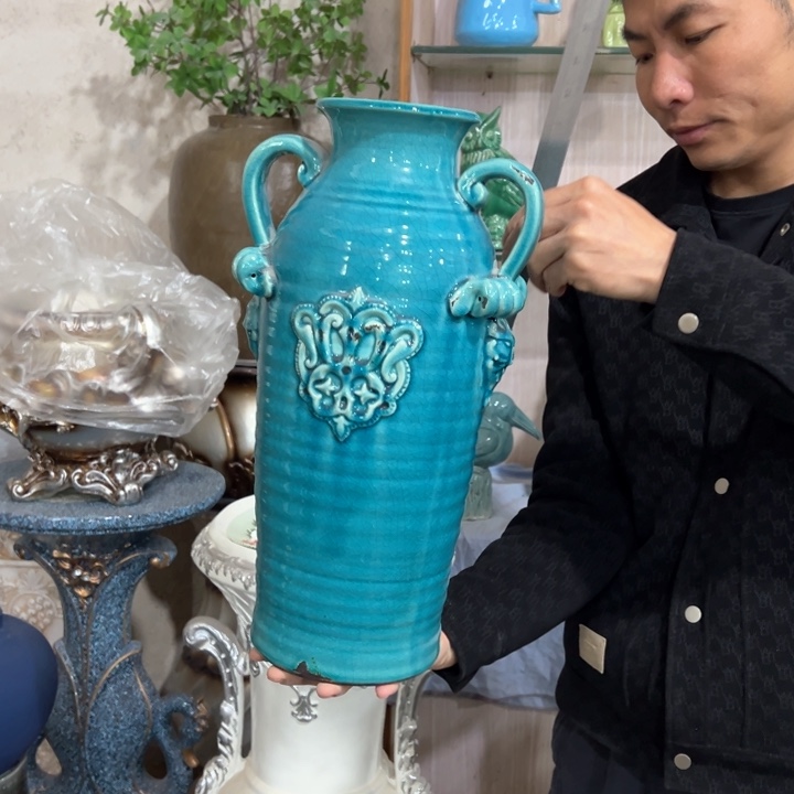 摆件高44口10公分微瑕捡漏做旧款