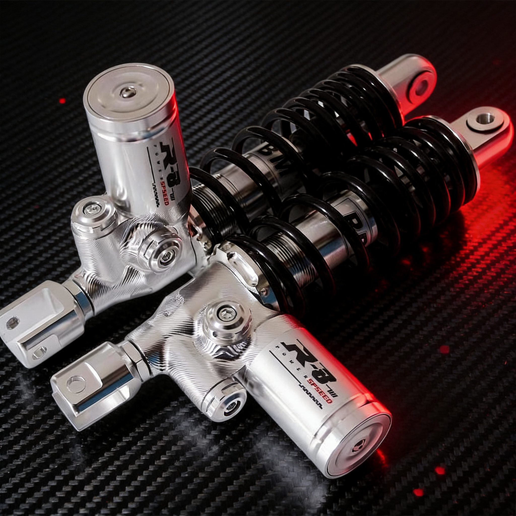 RBM后减震CNC钢印款可调后液压减震290 320长电动车电摩后减震