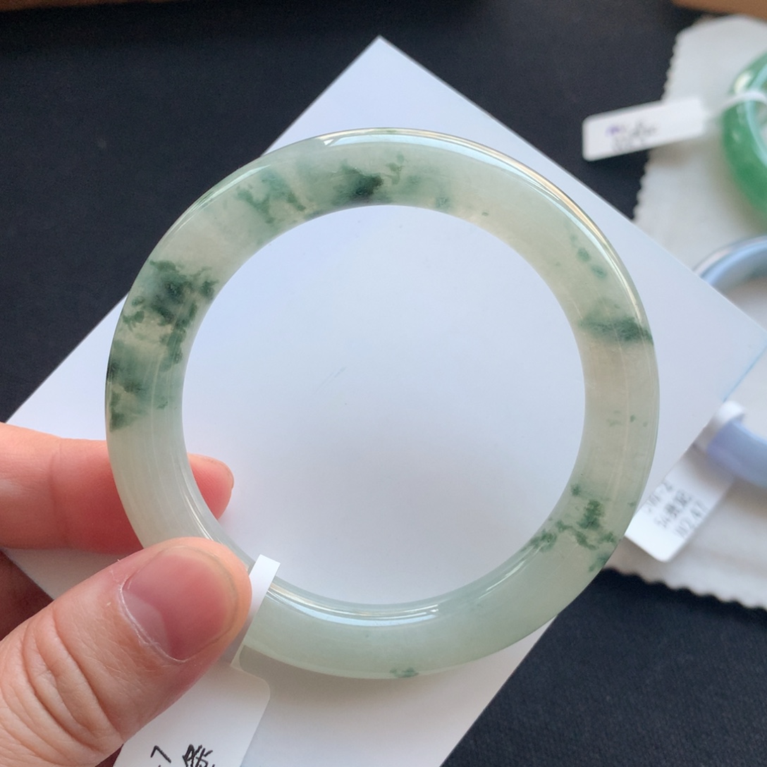 翡翠未镶嵌手镯14号53.6圆