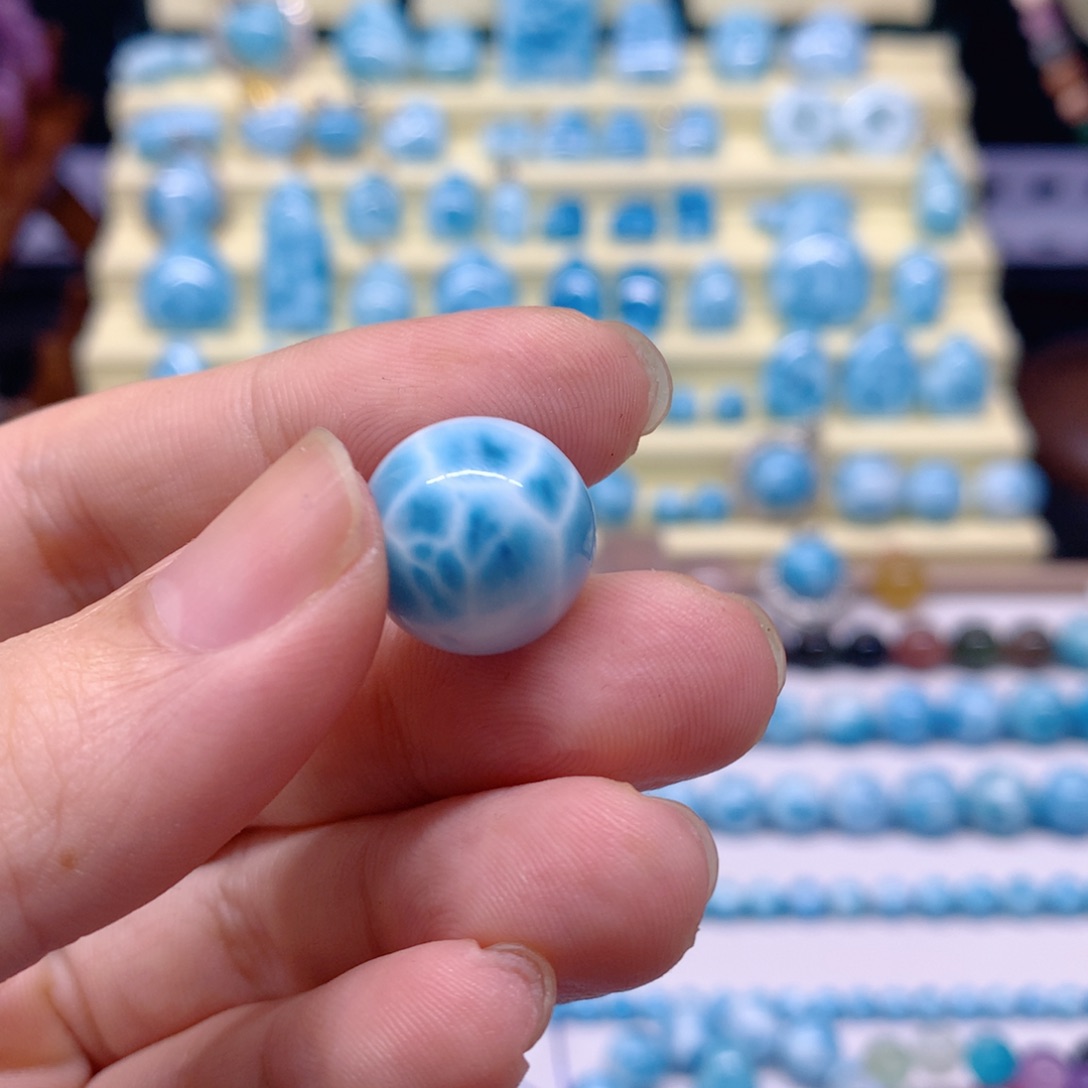 ༺***༻针钠钙石（海纹石）未镶嵌珠宝半成品