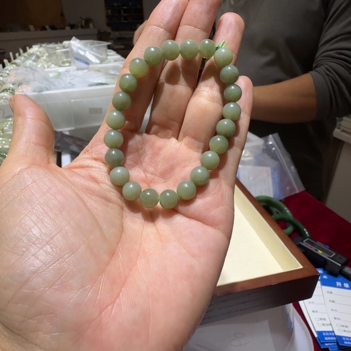 和田玉未镶嵌手链613