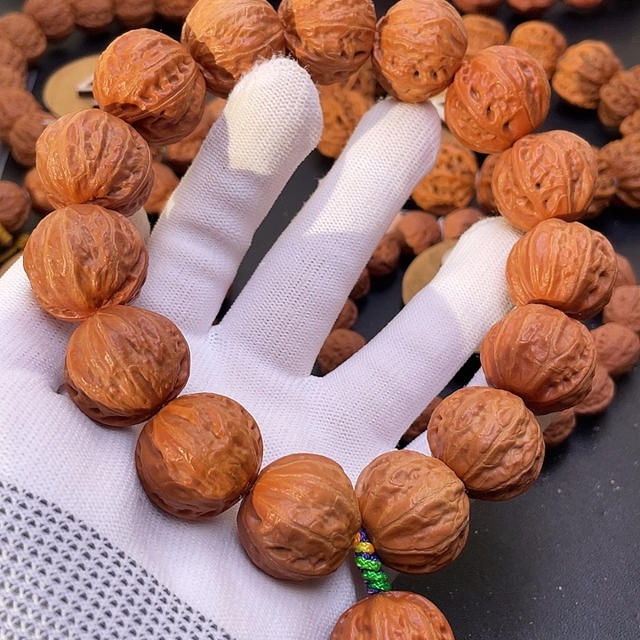 手串文玩核桃和尚头浅纹原皮