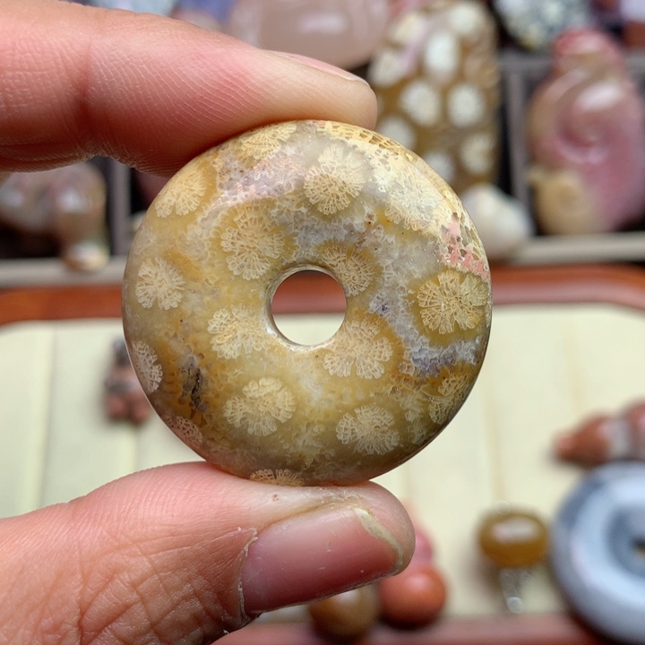 硅化珊瑚（珊瑚玉）颈饰未镶嵌